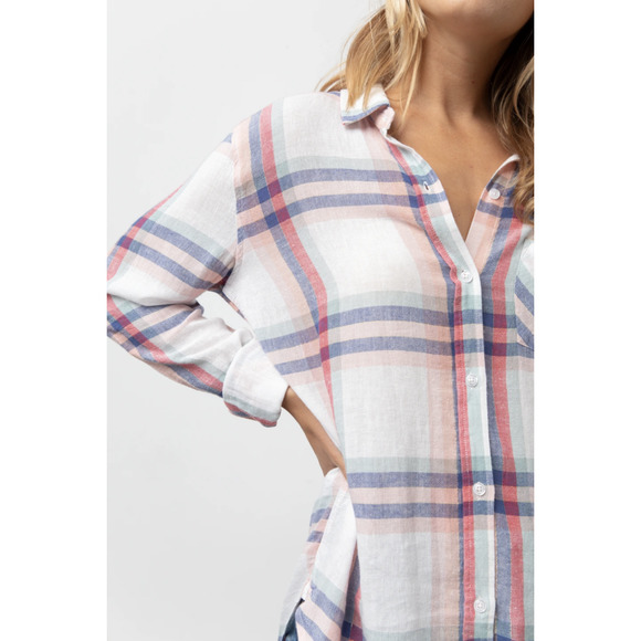 NWT Rails Charli Plaid Button Down Blouse Shirt L - Picture 2 of 12